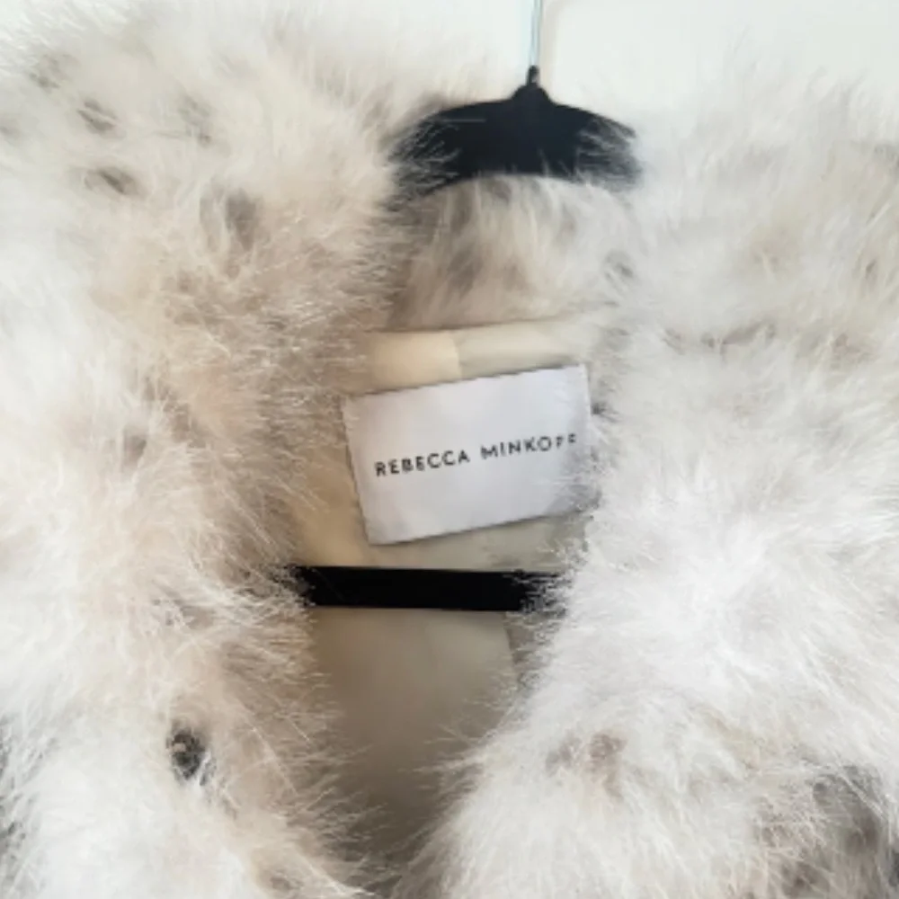 Rebecca Minkoff cropped a collar vegan Fur Jacket - Picture 5 of 8